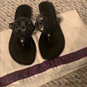 Black Patent Leather Tory Burch Sandals